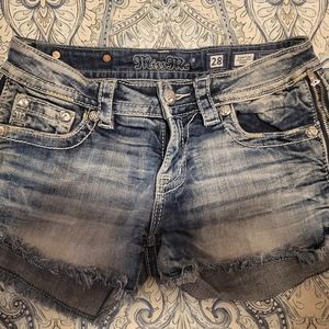 Miss Me shorts with side zippers